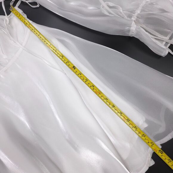 ALAMOUR The Label Celine Mini Dress White Organza Angelic Fairy Romantic Bridal - Picture 3 of 8